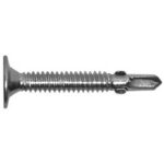 Reliable WKRTZ Series WKRTZ123VP Screw, 100 BX, #12-24 Thread, 3 in L, Full Thread, Wafer Head, Square Drive, Steel