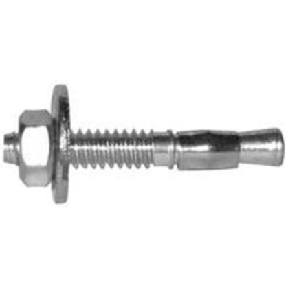 Reliable WAZ12234J Wedge Anchor, 1/2 in Dia, 2-3/4 in L, 692 kg Ceiling, 857 kg Wall, Steel, Zinc