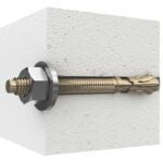 Reliable WAZ12334MK Wedge Anchor, 1/2 in Dia, 3-3/4 in OAL, Steel, Zinc, 2/CD