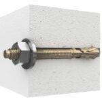 Reliable WAZ38334MK Wedge Anchor, 3/8 in Dia, 3-3/4 in OAL, Steel, Zinc, 2/CD