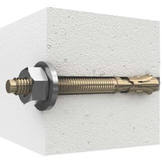 Reliable WAZ38334MK Wedge Anchor, 3/8 in Dia, 3-3/4 in OAL, Steel, Zinc, 2/CD