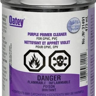 Oatey 31489 Primer/Cleaner, Liquid, Purple, 118 mL Can