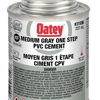 Oatey 48920 PVC 1-Step Medium Gray Cement, 236mL