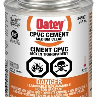 Oatey 48901 Pipe Cement, 236 mL, Liquid, Clear