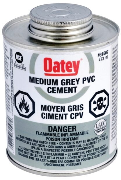 Oatey 31505 Cement, 118 mL, Liquid, Gray