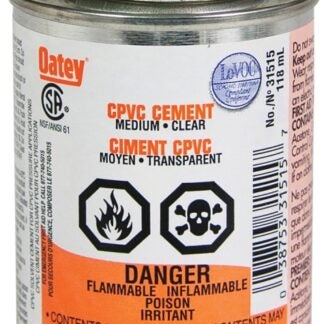 Oatey 31515 Solvent Cement, Liquid, Clear, 118 mL