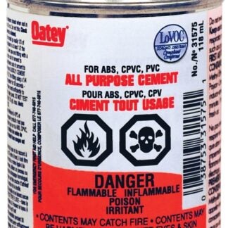 Oatey 31575 Pipe Cement, 118 mL, Liquid, Clear