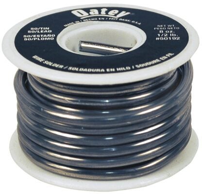 Oatey 50192 Leaded Solder, 1/2 lb, Solid, Silver, 361 to 421 deg F Melting Point