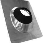 Oatey 11879 Roof Flashing, 15 in OAL, 12 in OAW, 4 in Pipe, Steel Sells in Quantity of 12