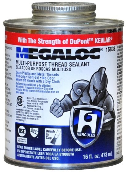 Hercules Megaloc 158089 Thread Sealant, 473 mL