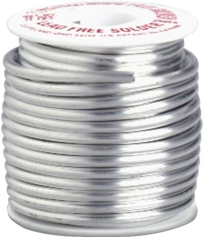 Oatey Safe-Flo 29025 Wire Solder, 1 lb, Solid, Gray/Silver, 415 to 455 deg F Melting Point