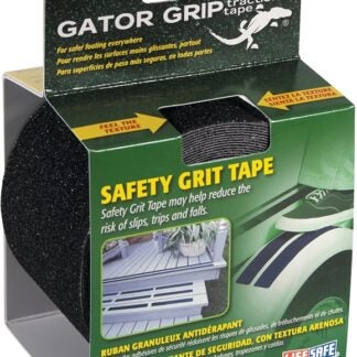 Incom RE3952 Safety Grit Tape, 15 ft L, 4 in W, PVC Backing, Black