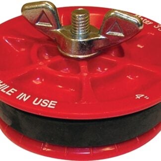 Oatey 33403 Test Plug, 4 in Connection, Plastic, Red