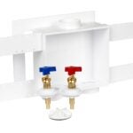 Oatey Quadtro 48200 Washing Machine Outlet Box, Polystyrene, Top, Bottom Valve Mounting