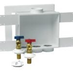 Oatey Quadtro 48201 Washing Machine Outlet Box, 2 -Outlet, Polystyrene, Top, Bottom Valve Mounting