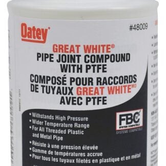 Oatey Great White 48009 Pipe Joint Compound, 237 mL, Paste, White