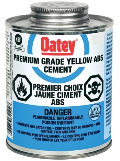 Oatey 48904 Solvent Cement, Liquid, Yellow, 118 mL