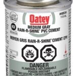 Oatey 48934 PVC Cement Rain-R-Shine, Gray, 118 mL