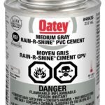 Oatey 48935 PVC Cement, Rain-R-Shine, Gray, 236 mL