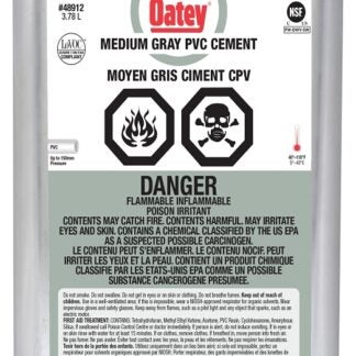 Oatey 48912 Cement, 3.78 L, Liquid, Gray Sells in Quantity of 6