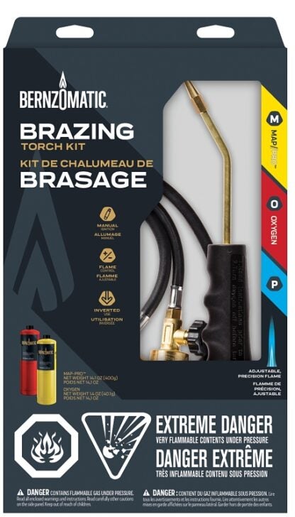 BernzOmatic WK5500OX CAN Torch Kit, Brass Sells in Quantity of 2