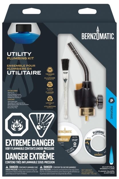 BernzOmatic WPK2301 CAN Basic Plumbing Torch Kit, Steel Sells in Quantity of 3