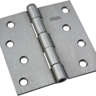 National Hardware N139-998 Broad Hinge, 4 in W Frame Leaf, 0.11 in Thick Frame Leaf, Steel, Steel, Removable, Loose Pin