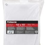 ProSource TW1015 Tarp, 15 ft L, 10 ft W, 10 mil Thick, Plastic, White