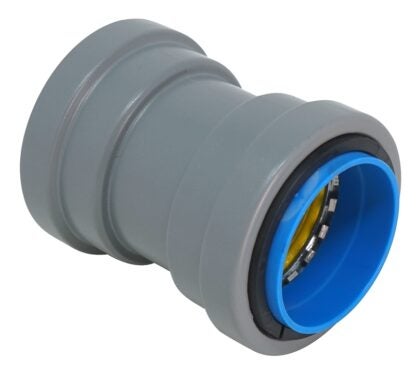 Southwire SIMPush 67599601 Liquidtight Coupling, 1/2 in Push-On, 1.41 in Dia, 2.32 in L, PVC