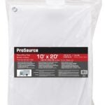 ProSource TW1020 Tarp, 20 ft L, 10 ft W, 10 mil Thick, Plastic, White