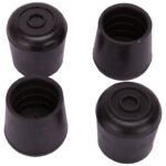 ProSource FE-50636-B Furniture Leg Tip, Round, Rubber, Black, 1 in Dia, 1-1/2 in H Sells in Quantity of 16