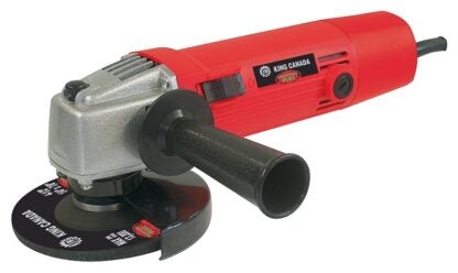 King Canada Tools 8208AG Angle Grinder and Disc Kit, 4.2 A, 4-1/2 in Dia Wheel, 11,000 rpm Speed