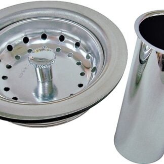 ProSource PMB-130 Sink Strainer, 4.4 in Dia, Chrome, For: Sink