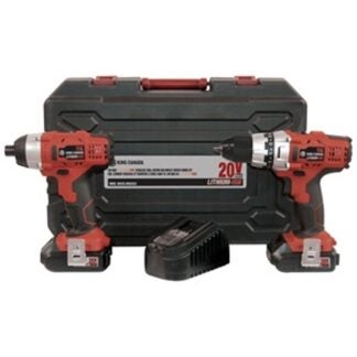 KING CANADA 8020L/8022LK Power Tool Combination Kit, Battery Included, 20 V, Lithium-Ion Battery