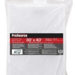 ProSource TW3040 Tarp, 40 ft L, 30 ft W, 10 mil Thick, Plastic, White