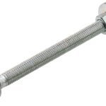 National Hardware N130-617 Full Threaded Bolt Hook, 8 in L, Steel, Zinc-Plated