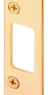 Defender Security U 9535 Deadbolt Strike Plate, 5-7/8 in L, 1-1/8 in W, Steel, Brass