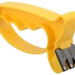 Vulcan 30090 Knife and Scissors Sharpener, PP Handle, Body: Yellow, Top: Black