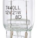 Peak 7440LL-BPP Miniature Automotive Bulb, 13.5 V, 25 W, Incandescent Lamp, Wedge, Clear