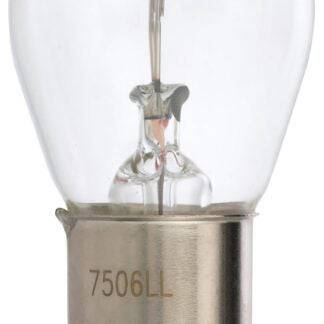 Peak 7506LL-BPP Miniature Automotive Bulb, 13.5 V, 25 W, Incandescent Lamp, Bayonet, Clear