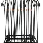 Landscapers Select HDSHD1002 Shepherd's Hook Rack, 47-1/4 in L, 10-1/2 in H, Steel, Black