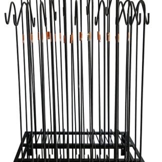 Landscapers Select HDSHD1002 Shepherd's Hook Rack, 47-1/4 in L, 10-1/2 in H, Steel, Black