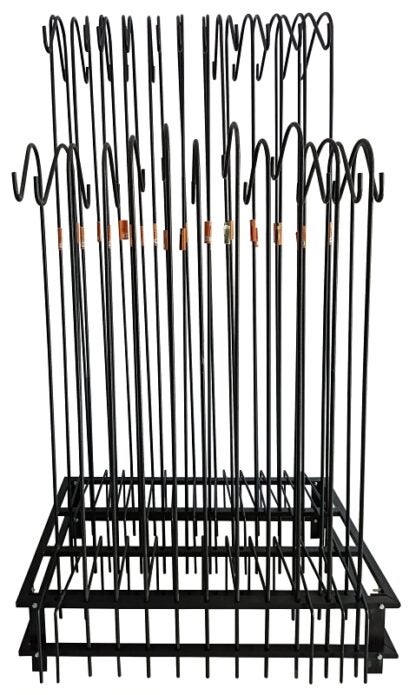 Landscapers Select HDSHD1002 Shepherd's Hook Rack, 47-1/4 in L, 10-1/2 in H, Steel, Black