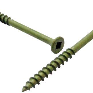 Reliable FKCG Series FKCG83P Deck Screw, #8-10 Thread, 3 in L, Coarse, Partial Thread, Bugle, Flat Head, Square Drive, 2000/BX