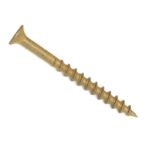 Reliable FKCN17T83 Deck Screw, #8-10 Thread, 3 in L, Coarse, Partial Thread, Flat Head, Square Drive, Type 17 Point, 1500/BX