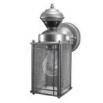 Heath Zenith HZ-4133-SV Decorative Light, 120 VAC, 60 W, Incandescent Lamp, Metal Fixture, Silver Fixture