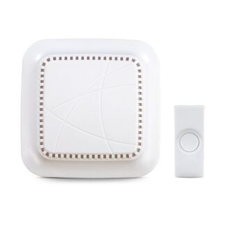 Heath Zenith SL-7309-03 Doorbell Kit, Wireless, Ding, Ding-Dong, Westminster, Whittington Tone, 85 dB, White