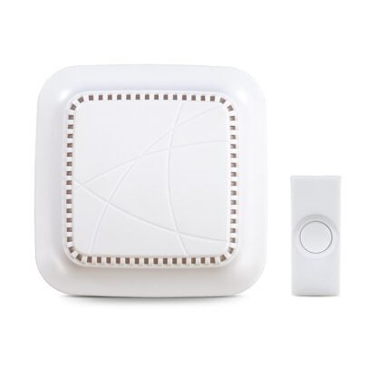 Heath Zenith SL-7309-03 Doorbell Kit, Wireless, Ding, Ding-Dong, Westminster, Whittington Tone, 85 dB, White