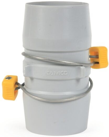 Camco USA Easy Slip 39163 Hose Coupler, 3 in ID, 80 psi Pressure, Plastic Sells in Quantity of 2