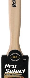 Simms 8030-38 Paint Brush, 1-1/2 in W, Angle Sash Brush, 2-3/8 in L Bristle, Nylon/Polyester Bristle